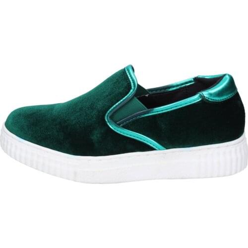 FRANCESCO Milan Slip on women green velvet