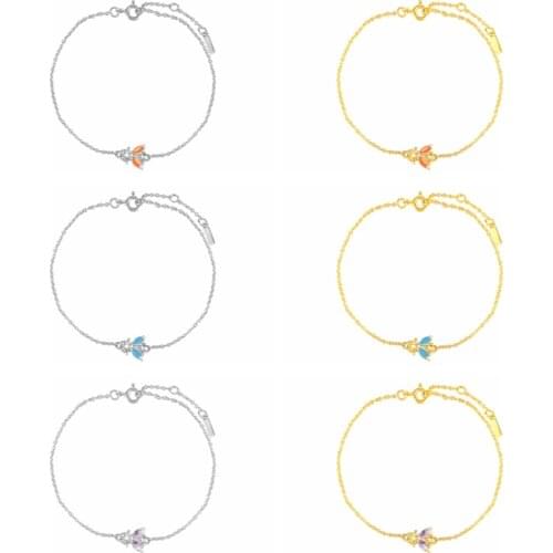 CANNER Bracelets 925 Sterling Silver Bee-shaped Bracelet For Women Girls 2021 Trend Delicate Jewelry Pulseras Mujer Bangles 1PCS