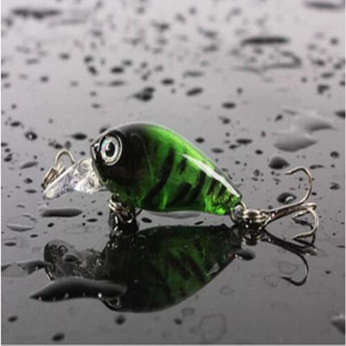 1PCS 45MM 4G Simulated Fishing Lure Rock Fat Crank Plastic Minni Fishing Bait 3D Eeys Bass Carp Pike All Swimming Depth Range