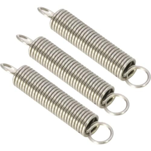 10pcs 0.3mm Small Tension Spring Extension Micro with 2 Hooks Dual Hook Wire Dia 0.3mm OD 3mm Length 10-50mm 304 Stainless Steel