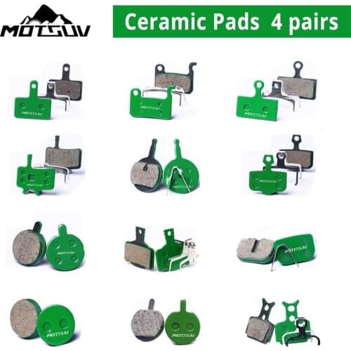 4 Pairs Ceramic bike Brake Pads MTB bicycle 4PCS brake pad for S Shimano Sram AVID M315 M355 M365 M395 M445 M447 MT200 M525 M375