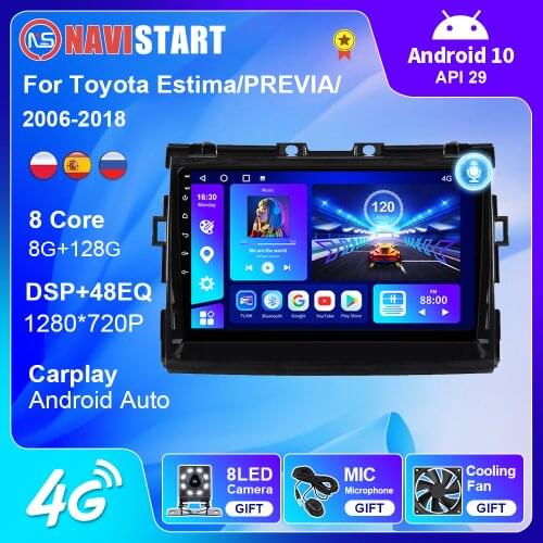 Android 9.0 For Toyota Estima/PREVIA/Tarago/Canarado 2006-2018 Car Player 2 Din Radio Navigation GPS Video Player BT Wifi DSP