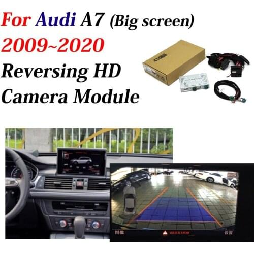 Car Reversing Camera For Audi A7 2010~2018 2019 Interface Adapter Backup Parking Rear Camera Original Big screen MMI Decoder