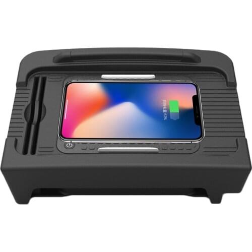 QI Wireless Car Charger For Audi Q5L 2018-2019 Intelligent Infrared Fast Wireless Charging Phone Holder for iPhone Samsung