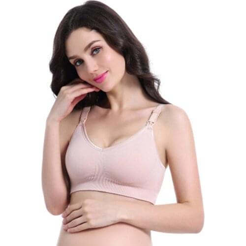 Seamless pregnant women nursing bra underwear without rims adjustable gathering anti-sagging feeding breastfeeding bra