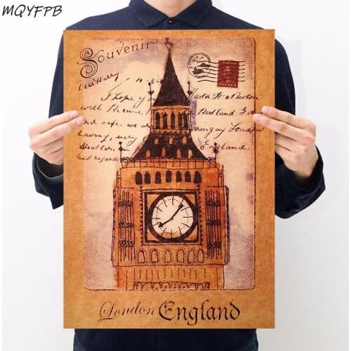 Big Ben Kraft Paper Poster Wall Sticker Decoration Picture Household Goods Gift