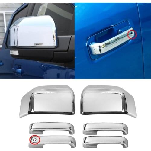 ABS Side Rearview Mirror Door Handle Cover Fit For Ford F150 2015-2020