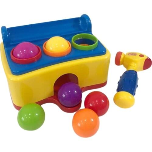 Kids Hammer Table Ball Pounding Toy with Sound Effects Electric Music Children GXMB