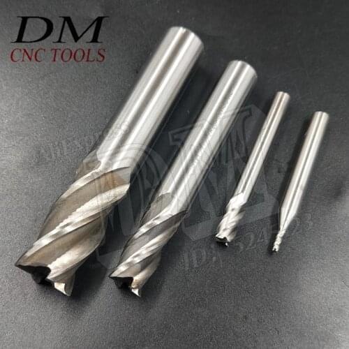 SWT Mill Cutter 6mm 8mm 10mm 12mm Straight Shank End Mills White Steel Milling Cutters CNC Tool Set 4Flute Milling Cutters