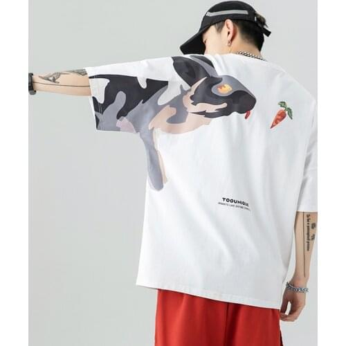 Men Women Hip Hop T Shirt Streetwear Japanese Anime Painting Tshirt Short Sleeve Cotton 2021 Summer Harajuku Loose Tops Tees