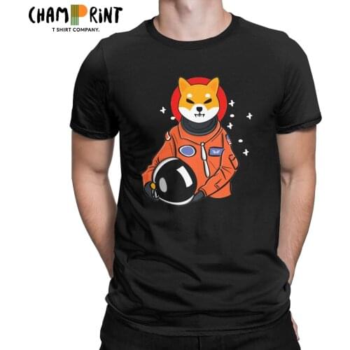 Shiba Inu Token Coin Crypto Coin Crytopcurrency T Shirt Men Pure Cotton Vintage T-Shirt Crew Neck Tee Shirt Tops Plus Size