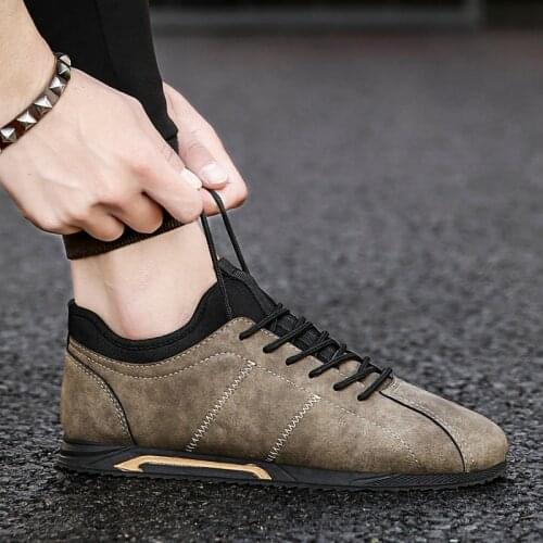 Hot Sale Retro Causal Shoes Men Autumn Outdoor Comfort Flat Mens Shoe Lace-up Low Top Male Sneakers Breathable Zapatillas Hombre