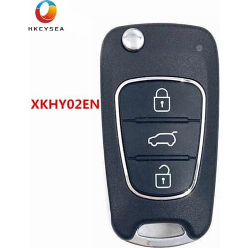HKCYSEA 3 Button VVDI2 Remote Key for Hyundai Style English Language for Xhorse VVDI Key Tool Max VVDI Mini XKHY02EN