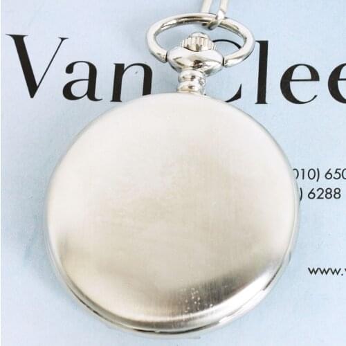 Hot Sell Classic Silver Polished Skeleton Mechanical Hand Wind Pocket Watch Flip Collection Pocket Watches