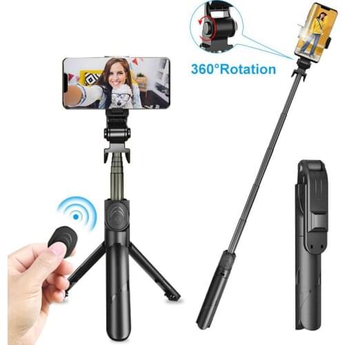 Multifunctional Wireless Bluetooth Selfie Stick Foldable Mini Tripod For Phone Shutter Detachable Remote Control For IOS Android