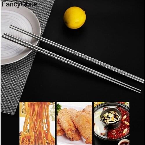 Chinese Style Reusable Chopsticks Alloy Chopsticks Restaurant Hot Pot Long Sushi Non-slip Chopsticks Household Kitchen Utensils
