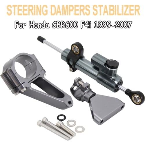 Motorcycle For HONDA CBR600 Steering Dampers Stabilizer Bracket Mount Kit Support F4i CBR 600 1999-2007