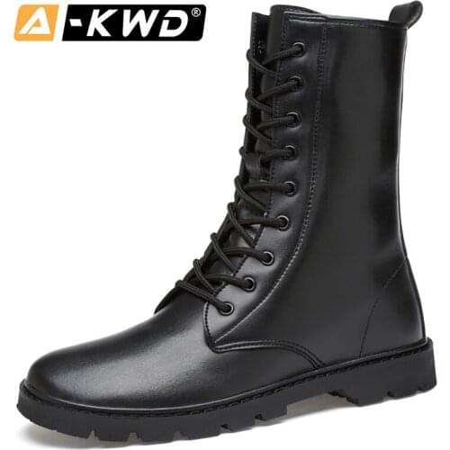 New Fashion Height Increase Mens Winter Boots High Top Men Boots Lace-up Elevator Shoes Split Leather Sneakers Man Herenschoenen