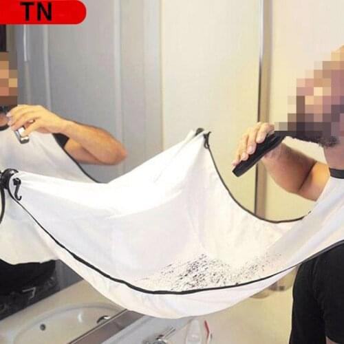 Male Beard Shave Cloth Apron Clean Hair Adult Bibs Shaving Suction Cup Haircut Holder Bathroom Organizer Gift for Man Women