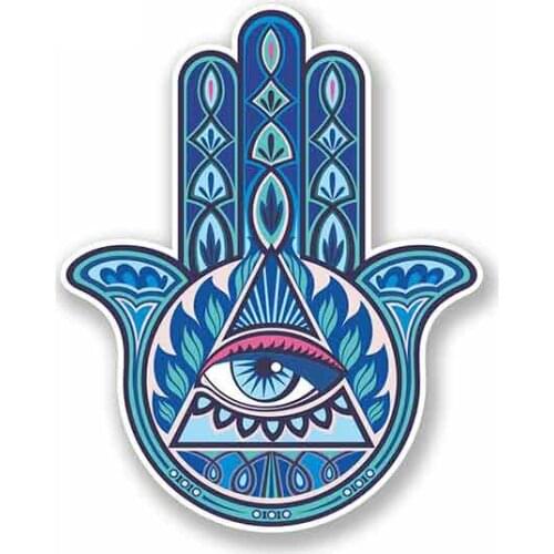 Personality Hamsa Hand All Seeing Eye Spiritua Car Stickers Accessories Motorcycle Cover Scratches Waterproof PVC 13cm *13cm