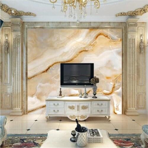 Milofi non-woven wall paper marble pattern pure stone pattern abstract marble jade marble pattern background wall painting