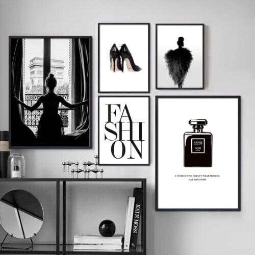 NOOG Fashion Girl Perfume Brand Wall Art Canvas Painting Nordic Posters And Prints Decoration Pictures Living Room Salon