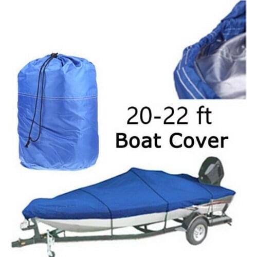 Wholesell Boat Cover 210D Speedboat Boat Cover for 20 21 22 ft Beam 100inch BLUE boat cover Good SELL