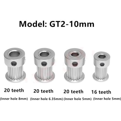 3D printer 2GT synchronous wheel pulley pulley 20 gear inner hole 5/6.35/bandwidth 10mm 16 gear inner hole 5 bandwidth 10mm
