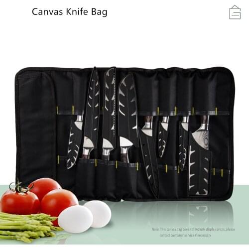 Black/Blue/Green Chef Knife Bag Roll Bag Carry Case Bag Kitchen Cooking Portable Durable Storage 22 Pockets Kitchen Accessories