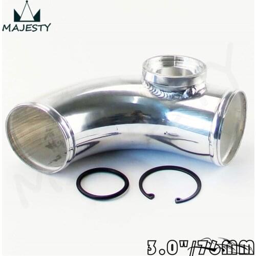 90 Degree 3" Flange Adapter Piping For H**KS SQV BOV Blow Off Valve Tube Pipe