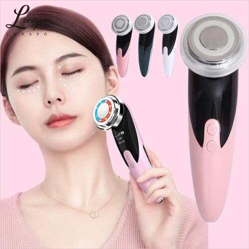 EMS Face Massager LED Light Therapy Skin Rejuvenation Radio Mesotherapy Vibration Wrinkle Anti-aging Radio Frequency Skin Care