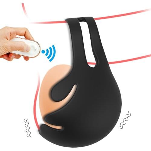 Testicle Vibrator Sex Toys for Men Penis Massager Ring, Toys for Adults Chastity Belt Remote Control Male Prostate Massage