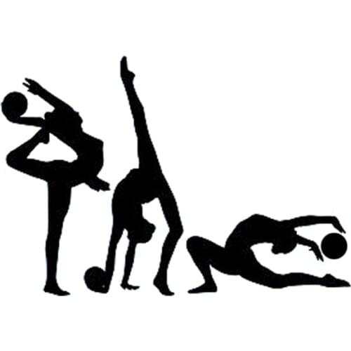 16.9CM*11.6CM Interesting Gymnastics Sports Girls Gym Car Sticker Vinyl Silhouette S9-0470