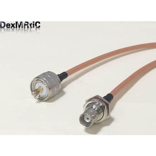 High-quality low-attenuation UHF Male Plug PL259 Switch BNC Female nut Pigtail cable RG142 50CM 20"/100CM Adapter wholesale
