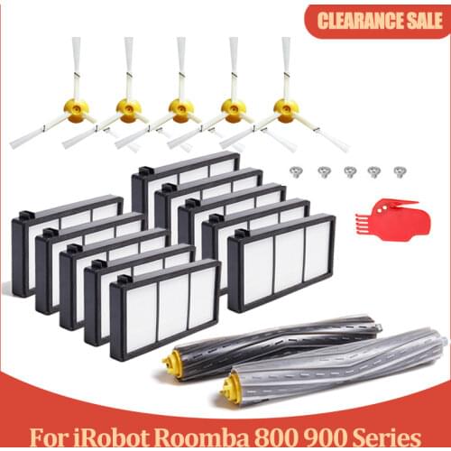 Side Brush HEPA Filter Main Brush For iRobot Roomba Parts Kit 800 Series 870 880 900 Series 980 Vacuum Cleaner Replacement Parts