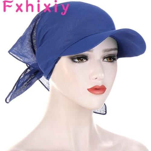 Womens Hats 2021 Summer Outdoor Windproof and Sunscreen Turban Hat for Women Headscarf Bonnet Female Head Wraps Turbante Mujer