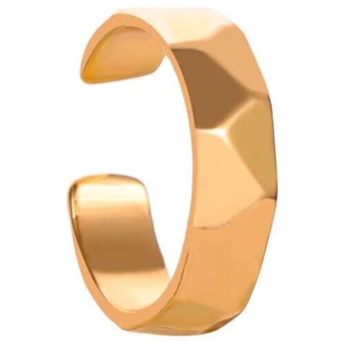 Golden White Copper U Shape Single Simple Ear Cuff Clip Earrings For Women Men Climbers No Piercing Fake Cartilage Earring