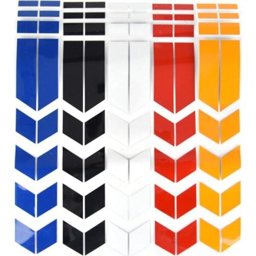 1pc 15in*5.1in Motorcycle Reflective Stickers Wheel Car Decals On Fender Waterproof Decoration