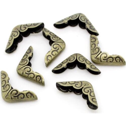 12 Pcs/lot Antique Bronze Small Book Scrapbooking Albums Menus Folders Collar Corner Protectors Scrapbooking Decor Crafts