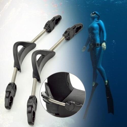 2PCS Scuba Diving 304 Stainless Steel Spring Fin Straps Diver Heel Straps Gear for Cressi Mares Fins Diving Snorkeling Fins