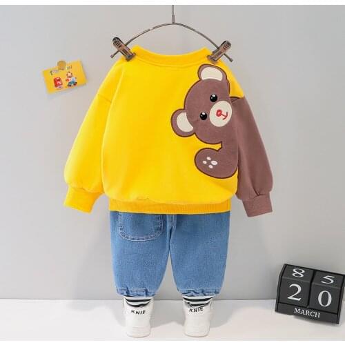 2021 New Tracksuit For Children Clothing For Boys Sets Autumn Long Sleeve Baby Girls Suit Cute Sportswear For Babies 0-4 Years