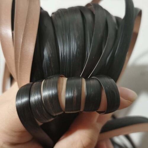 8mm 500g Black Relief Style PE Flat Synthetic Rattan Handmade Weaving Material For Furniture Knit Repair Chair Table Sofa Basket