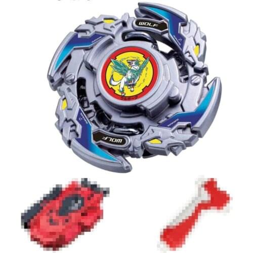 B-X TOUPIE BURST BEYBLADE B-121 Z Achilles.3D.Ds & Wolborg.8.Br With Grip LR Launcher Beyblade metal fusion spinning top toy