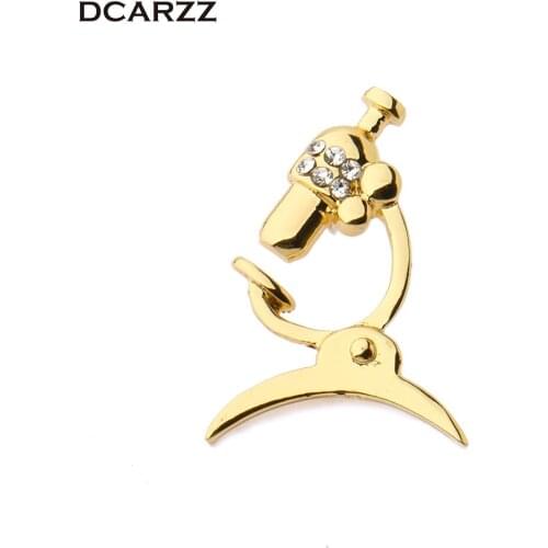 Microscope Pin with Crystals Microscope Tie Tack,Microscope Jewelry, Science Accessories, Holiday Gift Medical Jewelry Wholesale