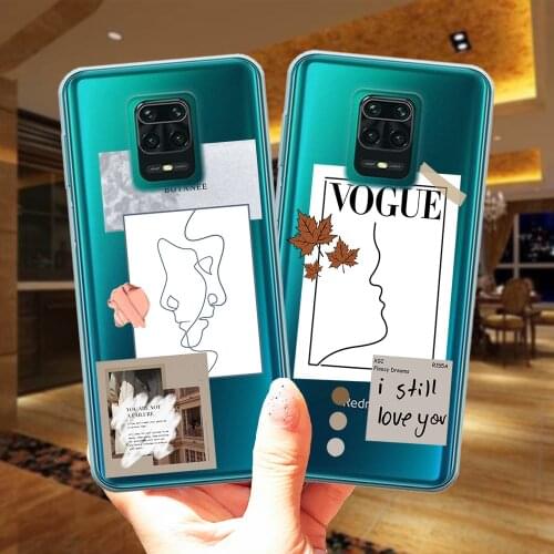 Artistic Face Letter Phone Case For Xiaomi Mi 10T Note 10 Lite Ultra Poco X3 NFC Redmi Note 9S 7 8 9 Pro 8T 9C Silicone Cover