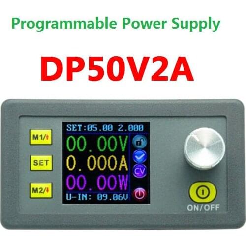 DP50V2A input DC 6-50V Buck Adjustable DC Power Supply Module With Integrated Voltmeter Ammeter Color Display Free Shipping