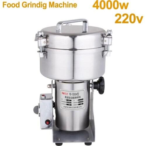 Electric Grinding Machine Medicine Spice Herb Salt Rice Beans Cocoa Corn Pepper Soybean Leaf Mill Powder Grinder 28000R/MIN 220V