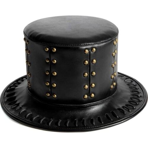 Hot Sale Victorian Steampunk Industrial Retro Gentleman Hat Woman Lolita Dance Party Hat Halloween Cosplay Prop Cap Top Hat To20