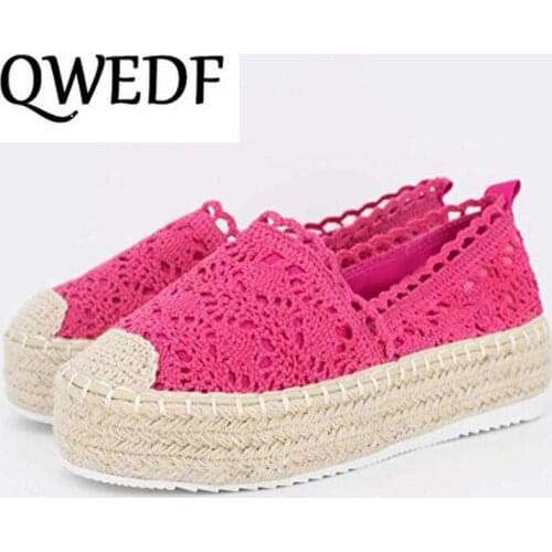 Women shoes fashion summer casual ladies shoes cutouts lace canvas hollow breathable platform flat shoes woman sneakers X9-47