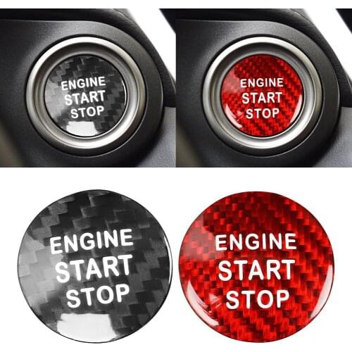 Carbon fiber ABS Car Engine Start Stop Button Ignition Switch Cover Sticker For LEXUS IS250 IS350 2006-2013 Black/Red
